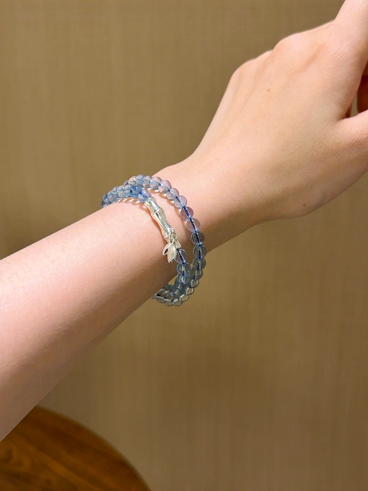 ▫️▪️ Aquamarine slub bracelet